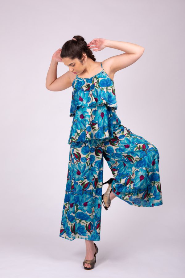 Multi Colour Floral Printed  Co-ord - Image 2