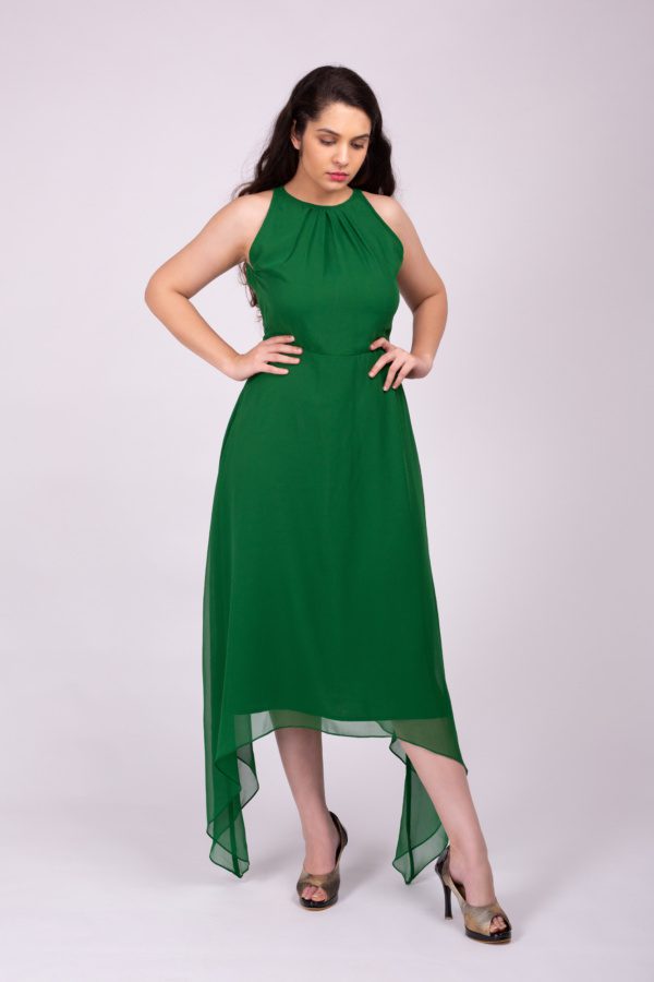 Leafy Green Asymmetric Tunic