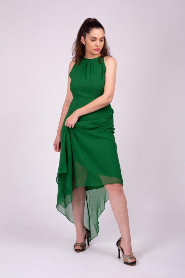 Leafy Green Asymmetric Tunic - Image 2