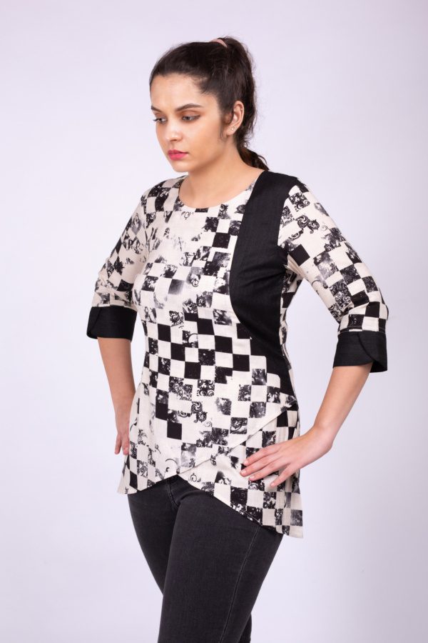 Black Check Top - Image 2