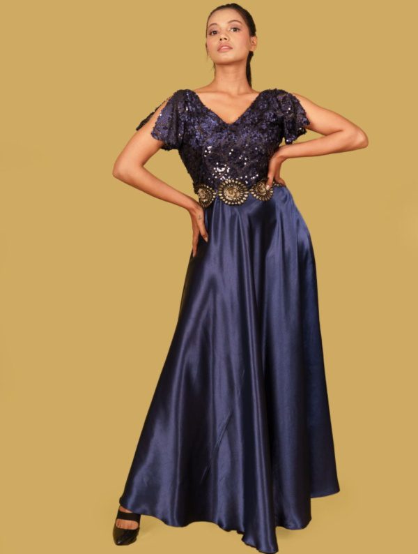 Midnight Blue Evening Gown