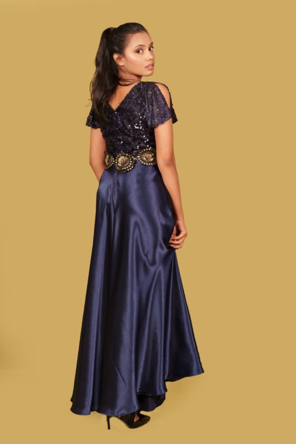 Midnight Blue Evening Gown - Image 2