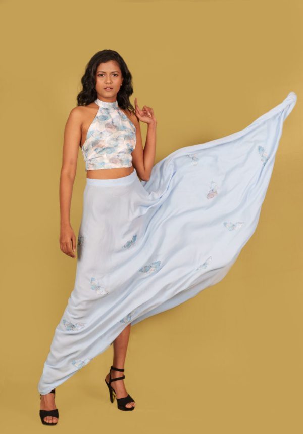 Light Blue Long Skirt Co-ords - Image 3