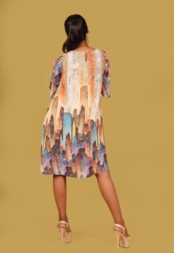 Multi Colour City Print A-Line Tunic - Image 2