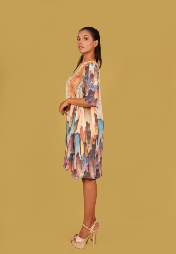 Multi Colour City Print A-Line Tunic - Image 3