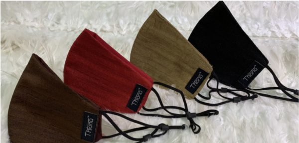 Assorted Colours 3 Ply Khadi Cotton Mask (Pack of 4)