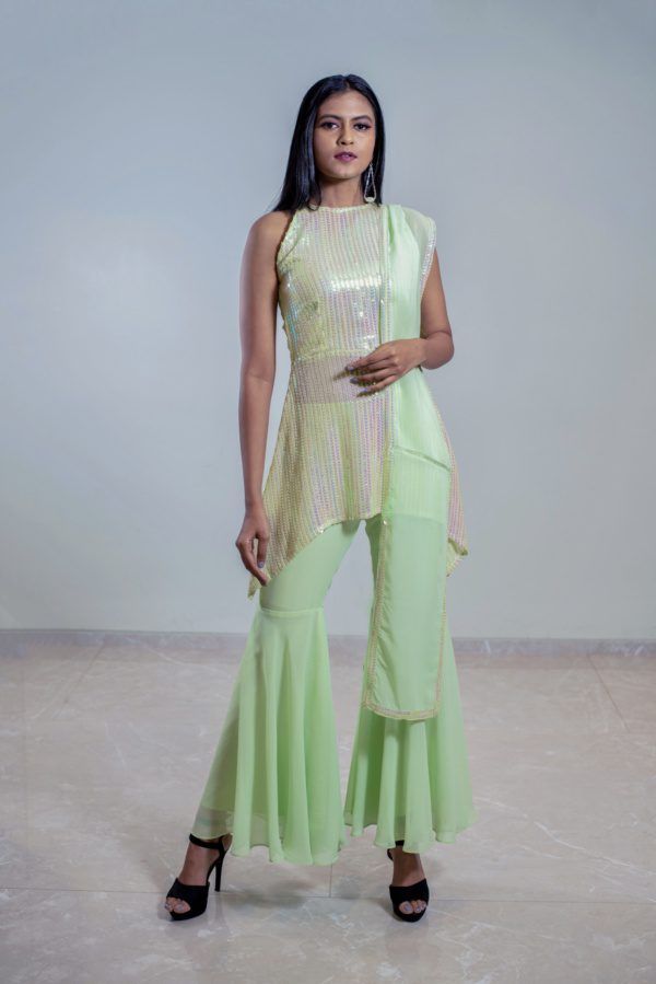 Light Green Halter Co-ord Set - Image 5