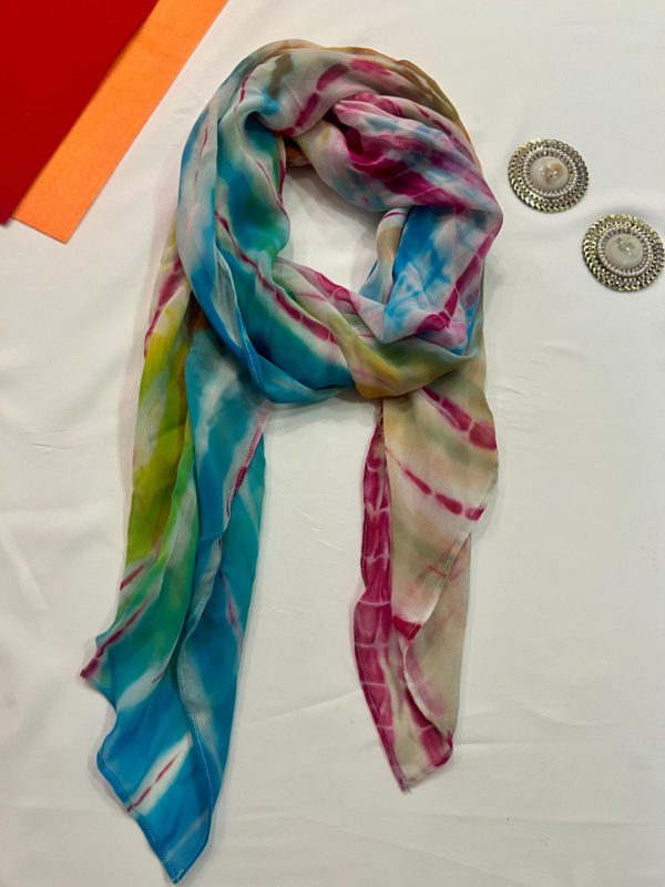 Multi Color Tie and Dye Scarf