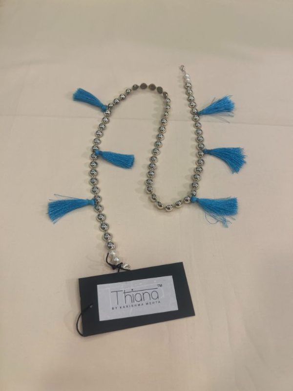 Blue Tassels Mask Chain