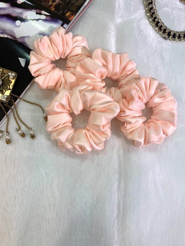 Pastel Peach Scrunchies